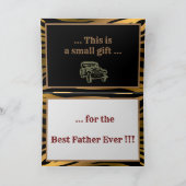 ラグジュアリーブラック金ゴールドファーデー サンキューカード (内部)