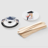 ラグジュアリーブラック金ゴールドフォトフローラ卒業 ハンドファン (組立なし)