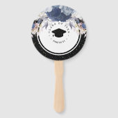 ラグジュアリーブラック金ゴールドフォトフローラ卒業 ハンドファン (正面)