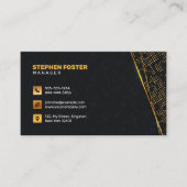 ラグジュアリーブラック金ゴールドホームリノベーションビルダーリモデル 名刺 (正面)