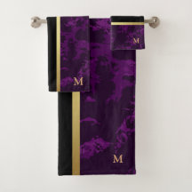 ラグジュアリーブラック金ゴールドマーブルモノグラムの