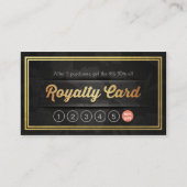 ラグジュアリーブラック金ゴールドメイクアップ美しいヘアサロンロイヤリティ ロイヤリティカード (正面)