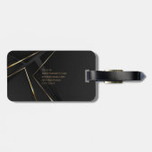 ラグジュアリーブラック金ゴールドラインプロフェッショナル弁護士 ラゲッジタグ (裏面横)