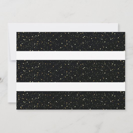 ラグジュアリーブラック金ゴールド卒業写真サンキューカード 招待状 (裏面)