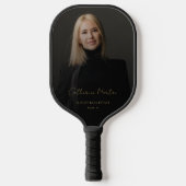 ラグジュアリーブラック金ゴールド実在エステートプロモーション ピックルボールラケット (正面)