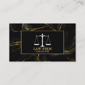 ラグジュアリーブラック金ゴールド弁護士弁護士提唱者 名刺 (裏面)