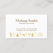 ラグジュアリーブラック金ゴールド美容師美しいサロン 名刺 (裏面)