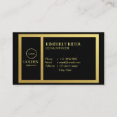 ラグジュアリーブラック金ゴールド  名刺 (裏面)