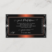 ラグジュアリーブラック銅スパークルジュエルズモノグラム華美 名刺 (裏面)