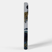 ラグジュアリーブラック&ブルー金ゴールドウォーターカラー Case-Mate iPhoneケース (裏面 / 右)