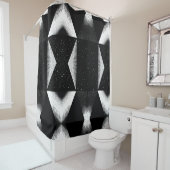 ラグジュアリーブラック&ホワイトシャワーカーテンスタイル2 シャワーカーテン (インサイチュ)