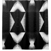 ラグジュアリーブラック&ホワイトシャワーカーテンスタイル2 シャワーカーテン (正面)