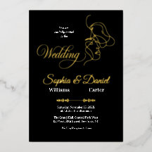 ラグジュアリーブラック&ホワイト結婚ズシック芸術的カップル