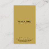 ラグジュアリーブラック&金ゴールドアーチフレーム 名刺 (裏面)