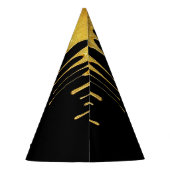 ラグジュアリーブラック&金ゴールドグリッタードリップスウィート16誕生日 パーティーハット (裏面)