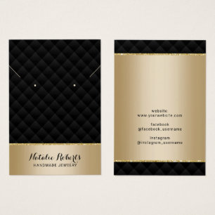 ラグジュアリーブラック&金ゴールドジュエリーイヤリングディスプレイ