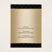 ラグジュアリーブラック&金ゴールドジュエリーイヤリングディスプレイ (裏面)