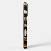 ラグジュアリーブラック&金ゴールドゼブラストライプフォンケース Case-Mate iPhoneケース (裏面 / 右)