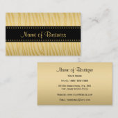 ラグジュアリーブラック&金ゴールドタイガーストライプズ 名刺 (正面/裏面)