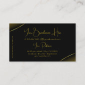 ラグジュアリーブラック(金ゴールドデコールダイヤモンドと写真) 名刺 (裏面)