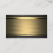 ラグジュアリーブラック&金ゴールドフードプレートシェフケータリング 名刺 (裏面)