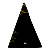 ラグジュアリーブラック&金ゴールドマーブルスウィート16誕生日 パーティーハット (右)