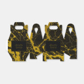 ラグジュアリーブラック&金ゴールドマーブルスウィート16誕生日 フェイバーボックス (折り畳みなし)