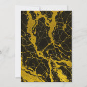 ラグジュアリーブラック&金ゴールドマーブルスウィート16誕生日 招待状 (裏面)