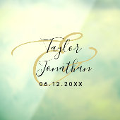 ラグジュアリーブラック&金ゴールドミニマルクラスカスタムウェディング ウィンドウサイン (シート3)