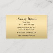 ラグジュアリーブラック&金ゴールドレオパード印刷 名刺 (裏面)