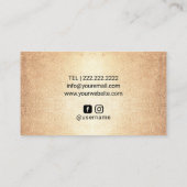 ラグジュアリーブラック&金ゴールド美しいサロンスパ 名刺 (裏面)