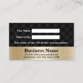 ラグジュアリーブラック&金ゴールド美しいサロン紹介 紹介カード (裏面)