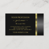 ラグジュアリーブラック&金ゴールド華美装飾用ゴールデン 名刺 (裏面)