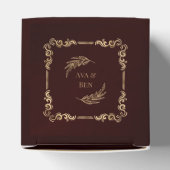 ラグジュアリーブルゴーニュと金ゴールドフローリズ結婚ズ フェイバーボックス (上部)