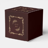 ラグジュアリーブルゴーニュと金ゴールドフローリズ結婚ズ フェイバーボックス (裏面サイド)