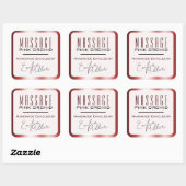 ラグジュアリーブルゴーニュグラデーションレッドシグネチャー文字キャンドル スクエアシール (シート)