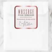 ラグジュアリーブルゴーニュグラデーションレッドシグネチャー文字キャンドル スクエアシール (バッグ)