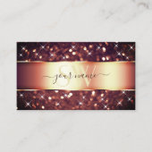 ラグジュアリーブルゴーニュバラゴールデングリッタースターズモノグラム 名刺 (正面)