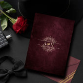 ラグジュアリーブルゴーニュフローラ金ゴールド結婚イスラム 招待状