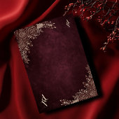 ラグジュアリーブルゴーニュフローラ金ゴールド結婚イスラム 招待状