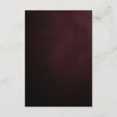 ラグジュアリーブルゴーニュレッドローズフラメンコ結婚ズ エンクロージャーカード (裏面)