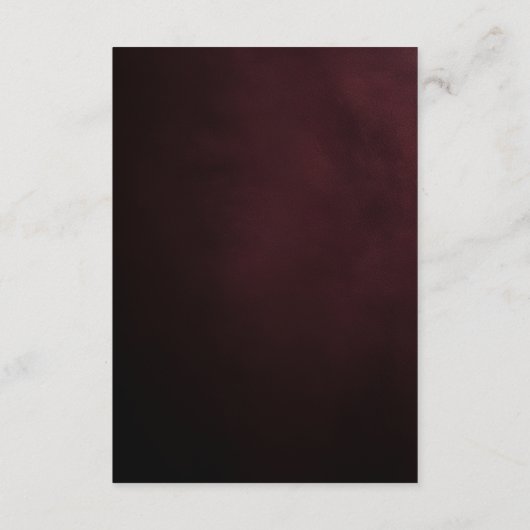 ラグジュアリーブルゴーニュレッドローズフラメンコ結婚ズ エンクロージャーカード (裏面)