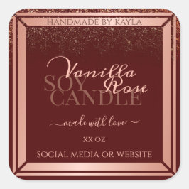 ラグジュアリーブルゴーニュ製品の包装ラベルバラ金ゴールド スクエアシール