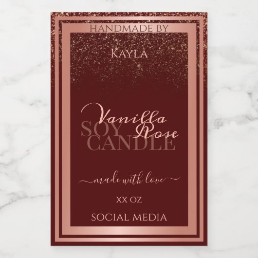 ラグジュアリーブルゴーニュ製品の包装ラベルバラ金ゴールド フードラベル (シングルラベル)