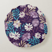 ラグジュアリーブルゴーニュ&ブルーガーデンラウンドピロー ラウンドクッション (裏面)
