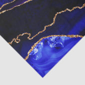 ラグジュアリーブルーと金ゴールドグリッターアゲートハッピーバースデー 薄葉紙 (詳細)