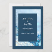 ラグジュアリーブルーウォーターカラー抽象芸術真珠光沢 (正面)