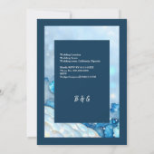 ラグジュアリーブルーウォーターカラー抽象芸術真珠光沢 (裏面)