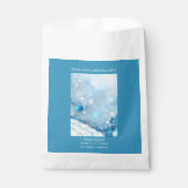 ラグジュアリーブルーウォーターカラー抽象芸術真珠光沢 フェイバーバッグ (正面)