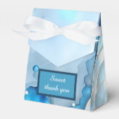 ラグジュアリーブルーウォーターカラー抽象芸術真珠光沢 フェイバーボックス (正面サイド)